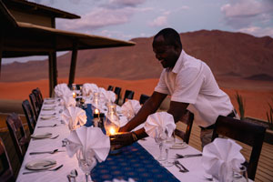 Wolwedans desert dining
