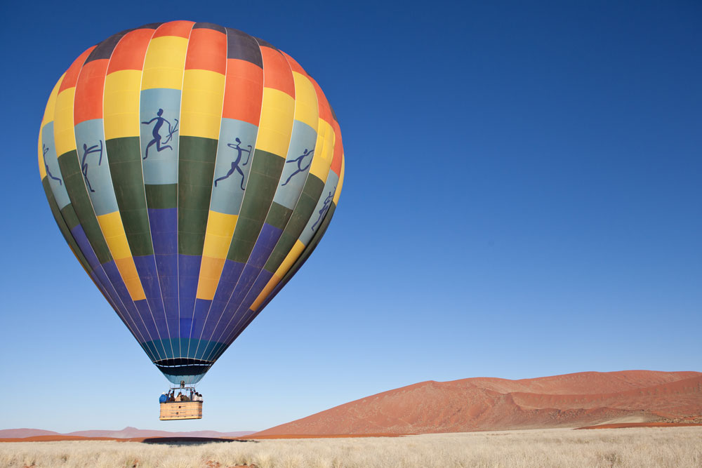 Hot Air Balloon over desert